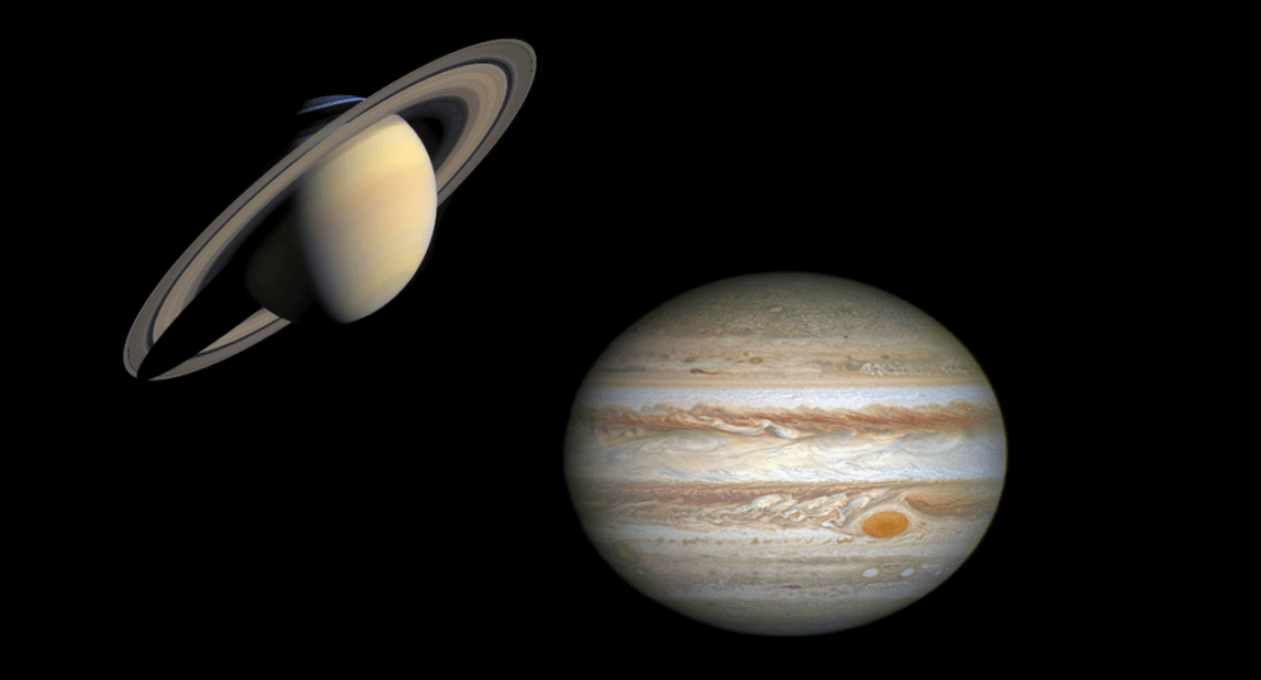 Великое соединение Юпитера и Сатурна увидят жители Урала