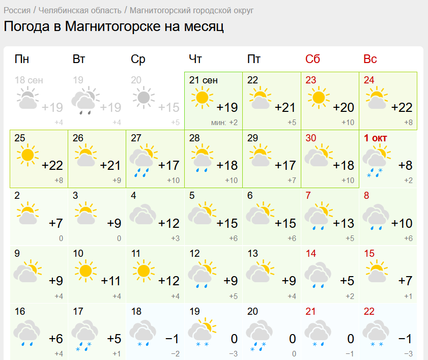 Бархатная осень решила задержаться в Челябинской области. Синоптики рассказали, когда ждать первый снег в Магнитогорске