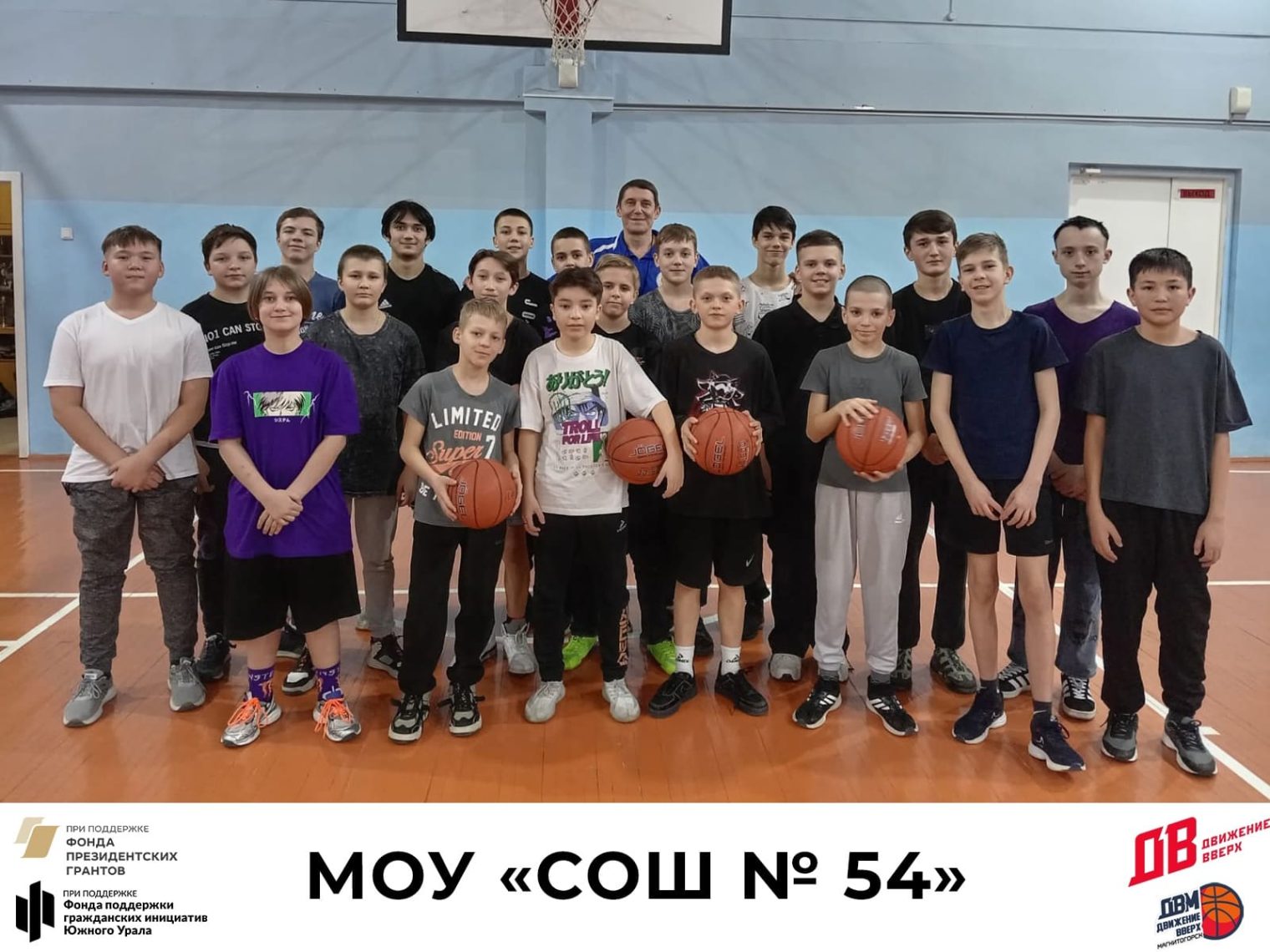 Движение вверх. В Магнитогорске проводятся баскетбольные тренировки для школьников