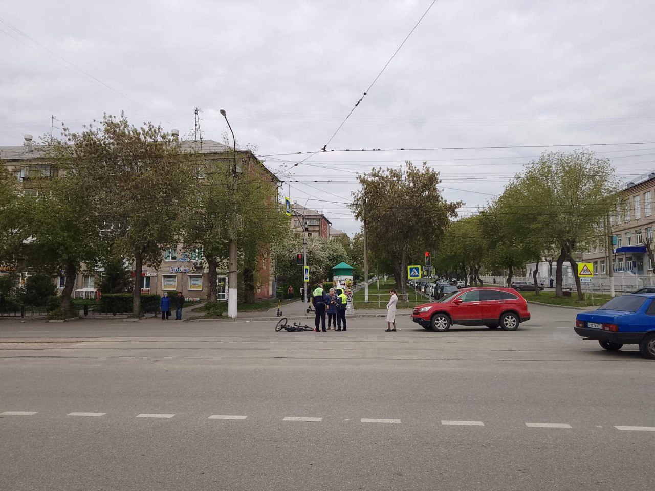 Велосипедист сбит машиной возле лицея в Магнитогорске